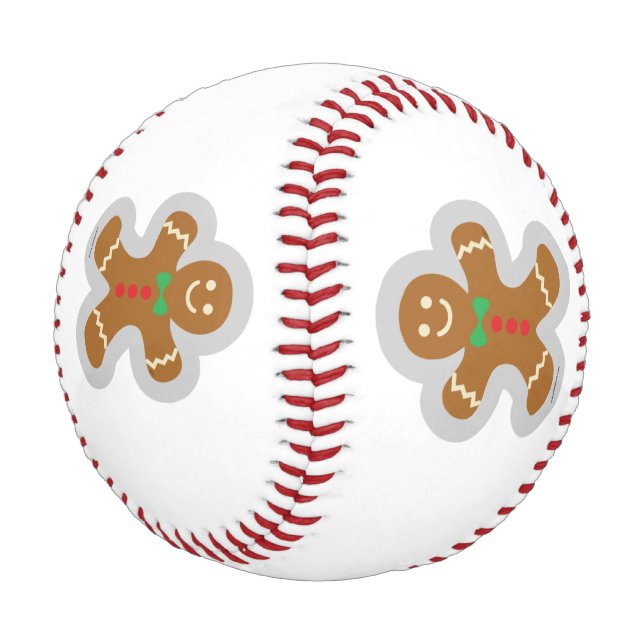 Lebkuchenmann, der den Engel im Schnee bildet Baseball (Schrägansicht)
