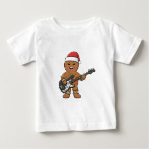Lebkuchenmann E-Gitarre Rock Lustiger Urlaub Baby T-shirt