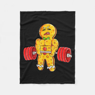 Lebkuchenmann-Gym-Körperbildung-Gewichtheben Weih Fleecedecke