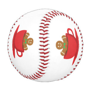 Lebkuchenmann in heißer Schokolade-Rot-Cup Baseball