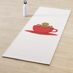 Lebkuchenmann in heißer Schokolade-Rot-Cup Yogamatte