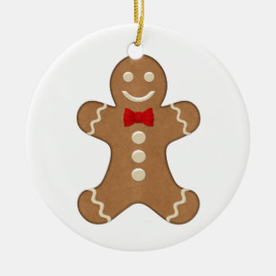 Lebkuchenmann-Keks-Weihnachts-Ornament Keramikornament