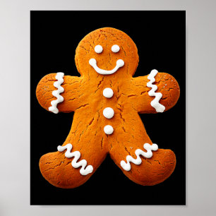 Lebkuchenmann-Kostüm Lustiges Halloween Weihnachte Poster