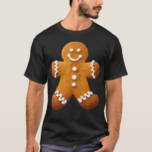 Lebkuchenmann-Kostüm Lustiges Halloween Weihnachte T-Shirt