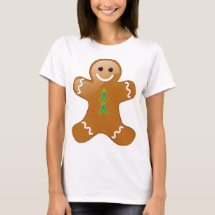Lebkuchenmann mit Aquamariner und Limettengrüner S T-Shirt