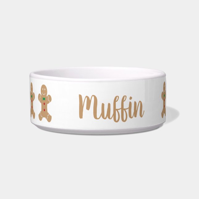Lebkuchenmann mit dem Namen "Water Food Dog Bowl" Napf (Vorderseite)