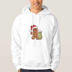Lebkuchenmann mit Matcha-Getränk Weihnachten  Hoodie