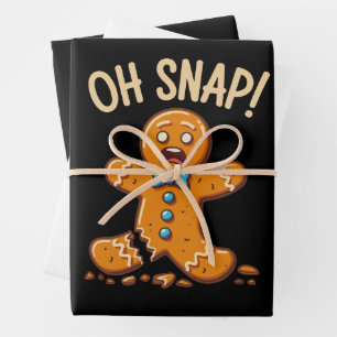 Lebkuchenmann Oh Snap Weihnachtsplätzchen Backen Geschenkpapier Set