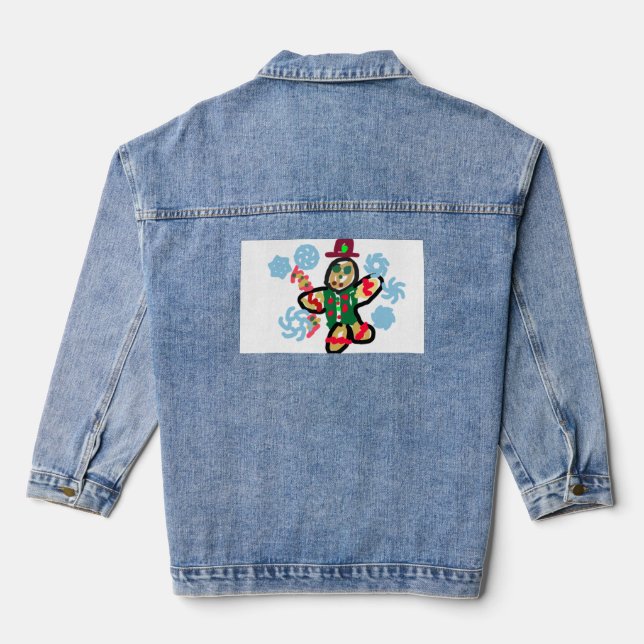 Lebkuchenmann-Tanz Jeansjacke (Rückseite)