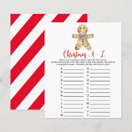 Lebkuchenmann - Weihnachten A-Z Game Card