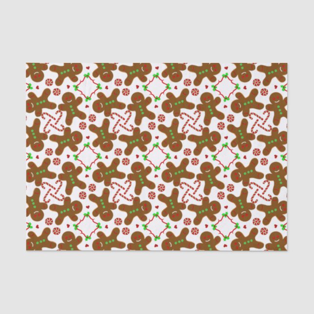 Lebkuchenmann Weihnachten personalizable Seidenpapier (Vorderseite)