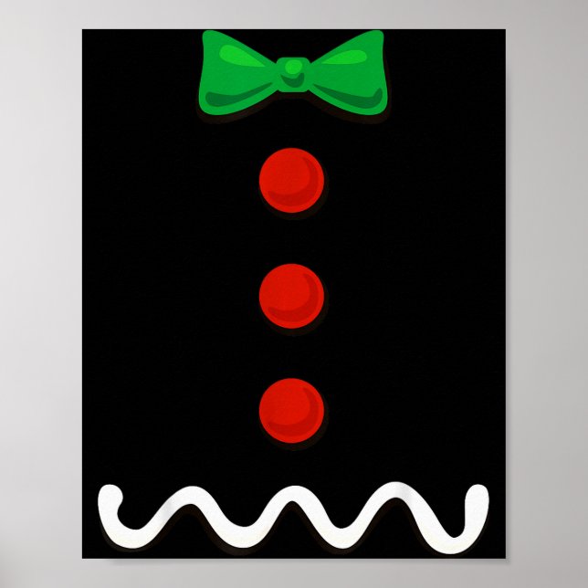 Lebkuchenmann-Weihnachtskostüm  Poster (Vorne)