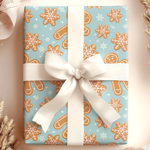 Lebkuchenmann-Weihnachtsplätzchen-Feiertagsmuster Geschenkpapier