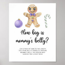 Lebkuchenmann, wie groß das Bauchspiel der Mama is Poster