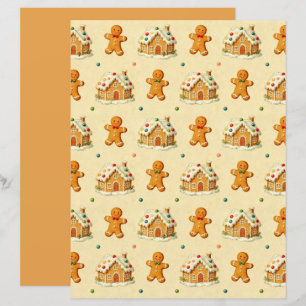 Lebkuchenmänner-Schabonenpapier