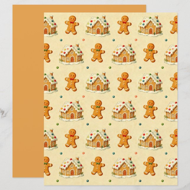 Lebkuchenmänner-Schabonenpapier (Vorne/Hinten)