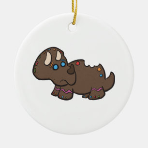 LebkuchenTriceratops Ornamet Keramik Ornament
