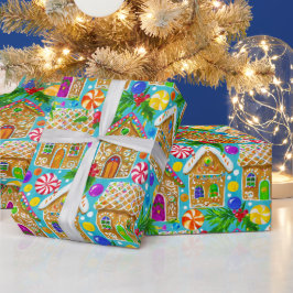 Lebkuchenwein Weihnachtsmuster Geschenkpapier
