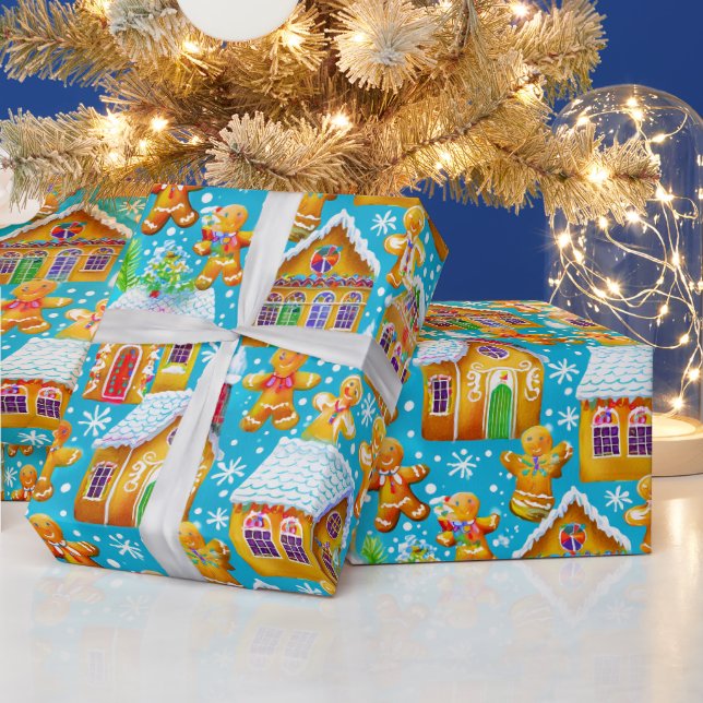 Lebkuchenwein Weihnachtsmuster Geschenkpapier (Feiertage)