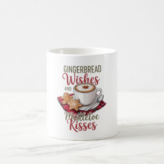 Lebkuchenwünsche und Mistelzweigküsse - Feiertage Kaffeetasse