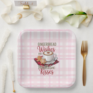 Lebkuchenwünsche und Mistelzweigküsse - Feiertage Pappteller