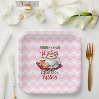 Lebkuchenwünsche und Mistelzweigküsse - Feiertage Pappteller