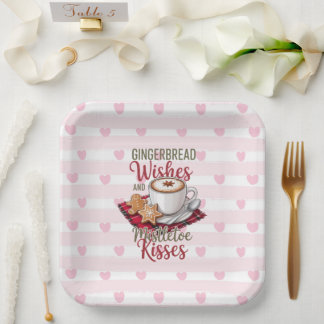 Lebkuchenwünsche und Mistelzweigküsse - Feiertage Pappteller
