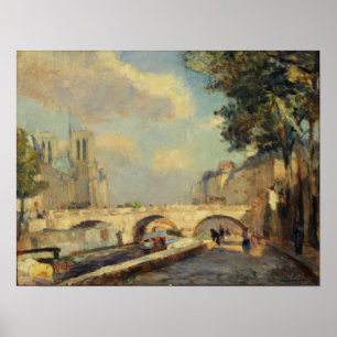 Lebourg - Die Seine in Paris bei Notre Dame 1902 Poster