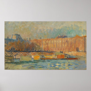 Lebourg - Louvre und Pont des Arts Poster