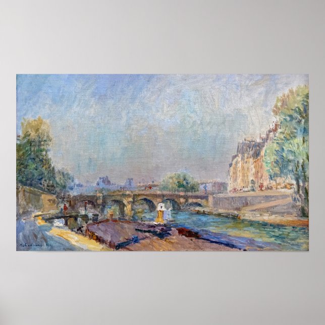 Lebourg - Pont Neuf und Seine 1905 Poster (Vorne)