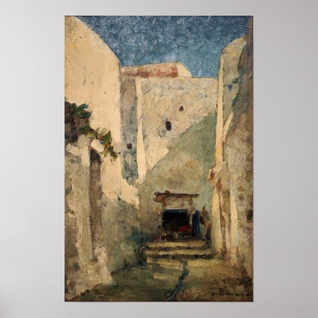 Lebourg - Straße in Algier Poster (Vorne)