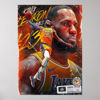 lebronfarbene Spiele, nba, Basketball, king james, Poster