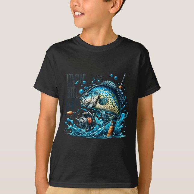 Lebt das Angel-Leben Crape-Angler Fischermann T-Shirt (Vorderseite)