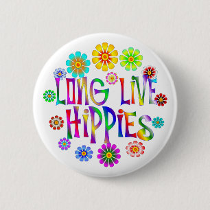 Lebt lang Hippies Button