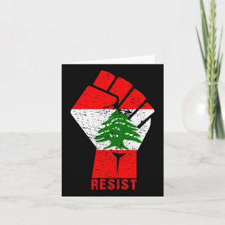 Lebynon Resist Fist Lebynese Flag Revolution Prote Karte