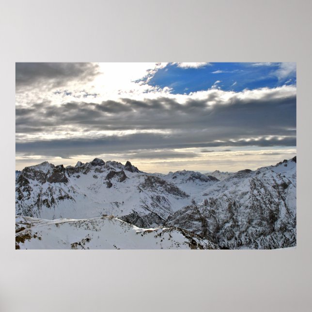 Lech am Arlberg Österreichisches Alpenposter Poster (Vorne)