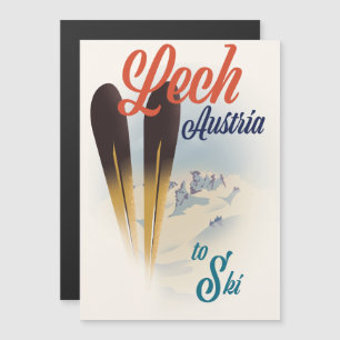 Lech Austria Ski Poster Magnetkarte