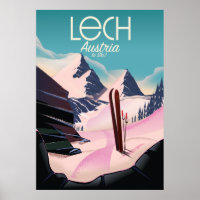 Lech Austria Ski Poster.