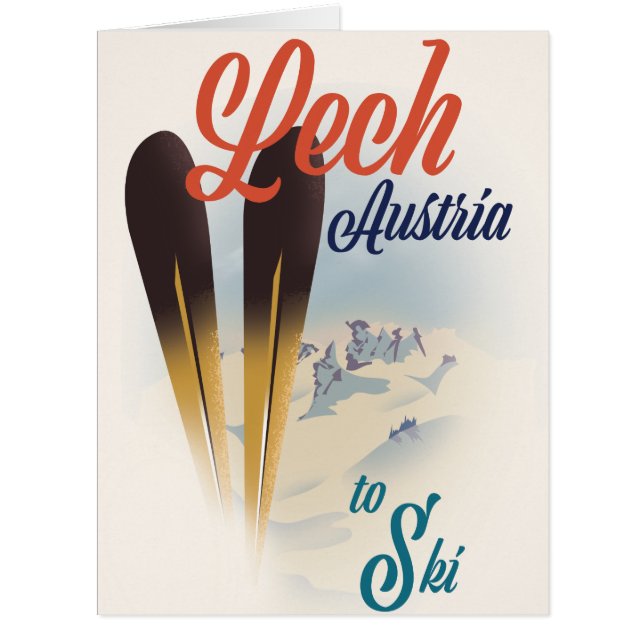 Lech Österreich Ski-Plakat (Vorderseite)
