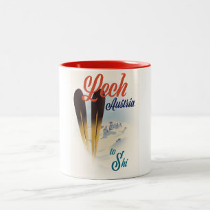 Lech Österreich Ski-Plakat Zweifarbige Tasse
