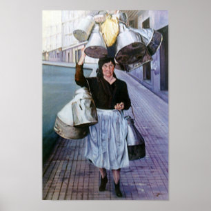 Lechera con cacharros/Milkmaid mit Töpfen Poster