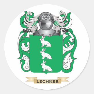 Lechner Coat of Arms (Familienwappen) Runder Aufkleber