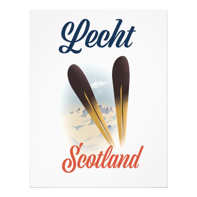 Lecht Scotland Ski Poster Art (Vorne)