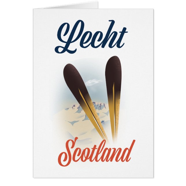 Lecht Scotland Ski Poster Art (Vorne)