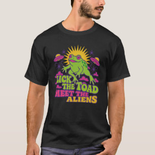 Leck die Kröte, triff die Aliens, lustiger Frosch T-Shirt