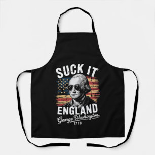 Leck mich England 4. Juli George Washington 1776 Schürze