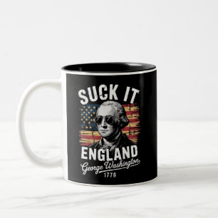 Leck Mich England 4. Juli George Washington 1776 Zweifarbige Tasse