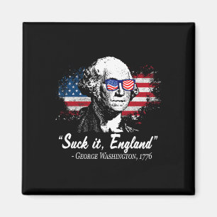 Leck-mich England Lustiger 4. Juli George Washingt Magnet