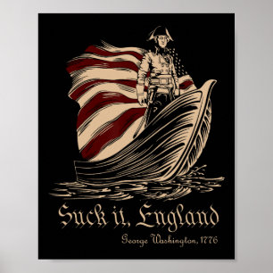 Leck mich England Lustiger 4. Juli George Washingt Poster