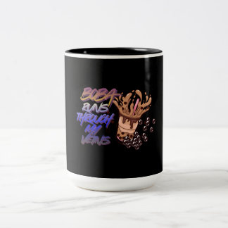 Lecker Bubble Tea-Geschenk mit Boba, das durch mei Zweifarbige Tasse